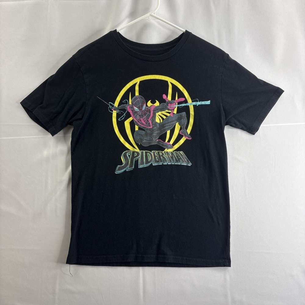 Marvel Spider Man T Shirt Men's XXL (18) Black Graphic Short Sleeve